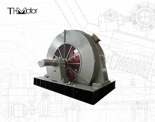 IP55 Rating AC Synchronous Motor dengan 4 kutub dan IEC Standard Mining