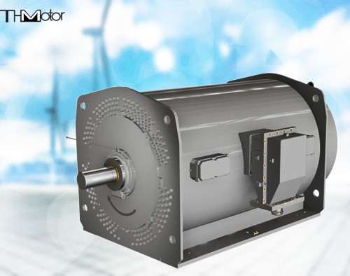 2200kw Fabrikasi Baja Torsi Tinggi Rotor Luka Motor Induksi B3 V1
