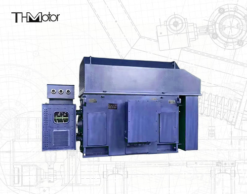 800KW 375rpm motor listrik tiga fase motor rotor luka tegangan tinggi YRKK 900KW